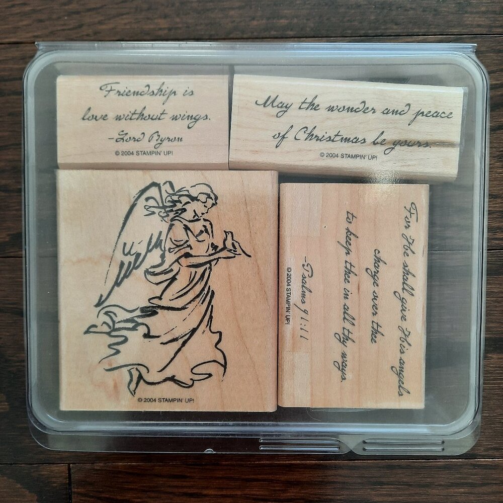 Stampin' Up On Angel Wings Wooden Stamp Set